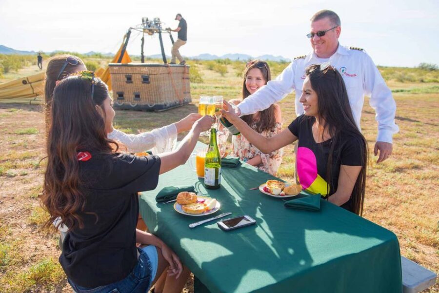 Phoenix: Hot Air Balloon Ride with Champagne and Catering - From Deer Valley Airport to takeoff: your 4–5 hour flow
