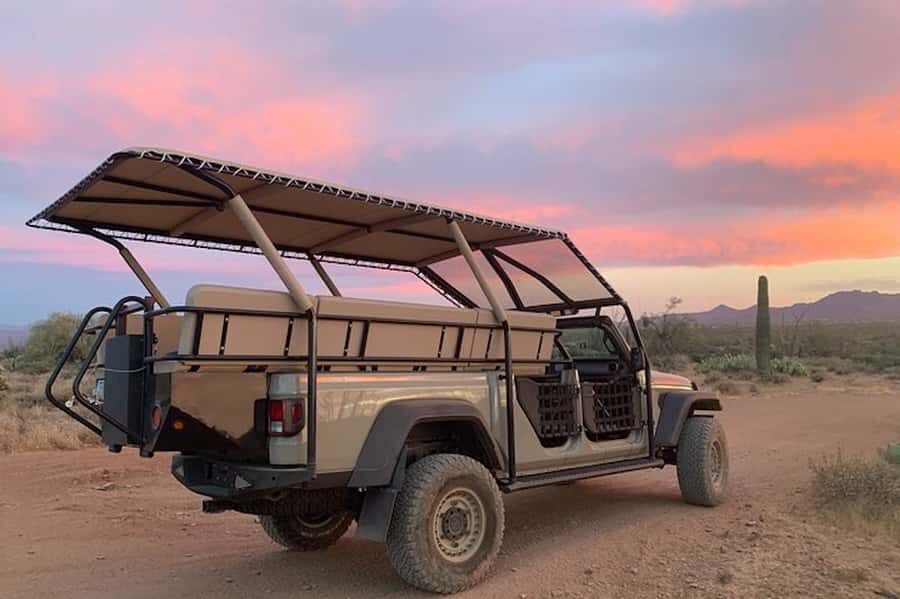 Sonoran Desert: Sunset Jeep Tour with Tonto National Forest - The Great Western Trail panoramic stop: where the light does its job